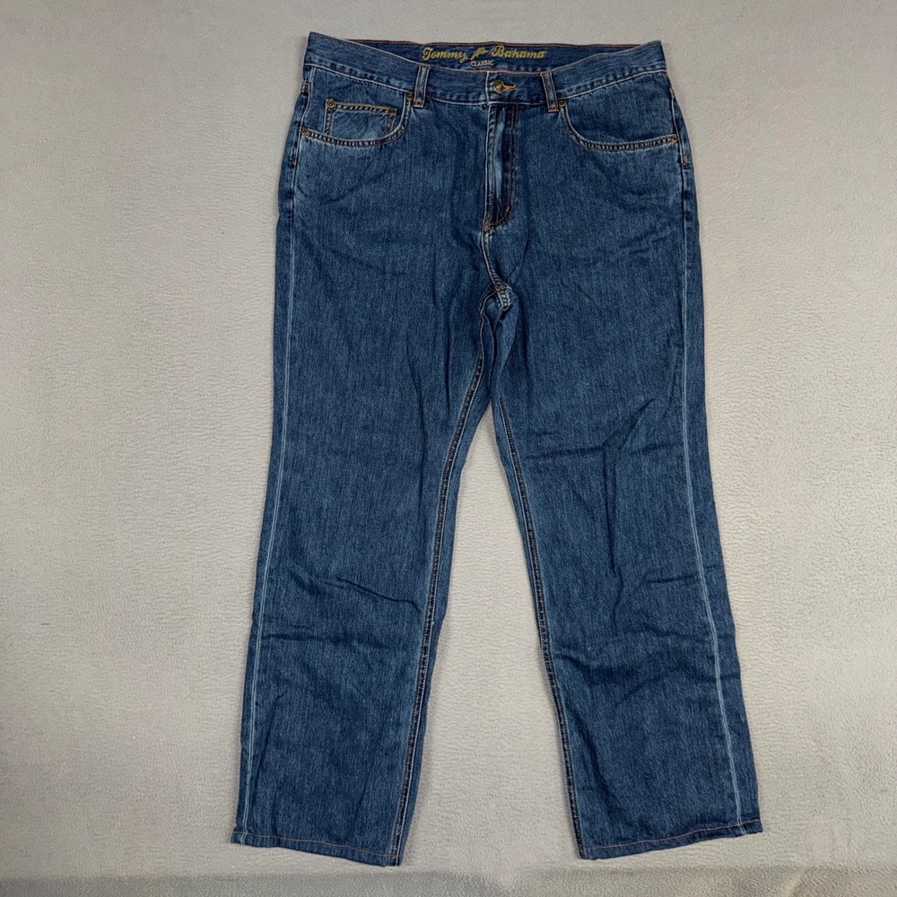 Tommy Bahama Jeans Mens 40x32 (Fits38x30) Blue Classic Fit Straight Leg Denim